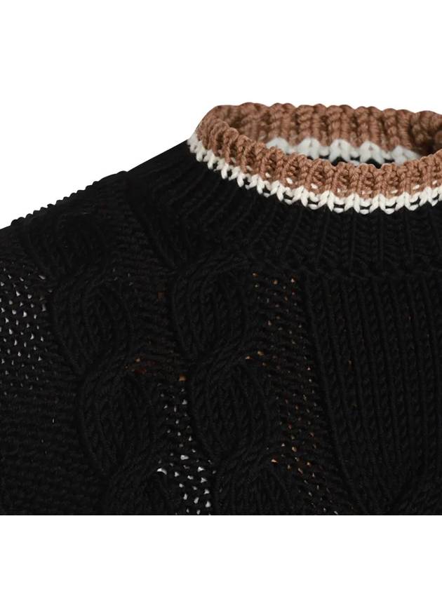 Wool Knit Top Black - MONCLER - BALAAN 4