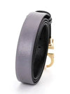 Reversible Gancini Leather Belt Black Hematite - SALVATORE FERRAGAMO - BALAAN 3