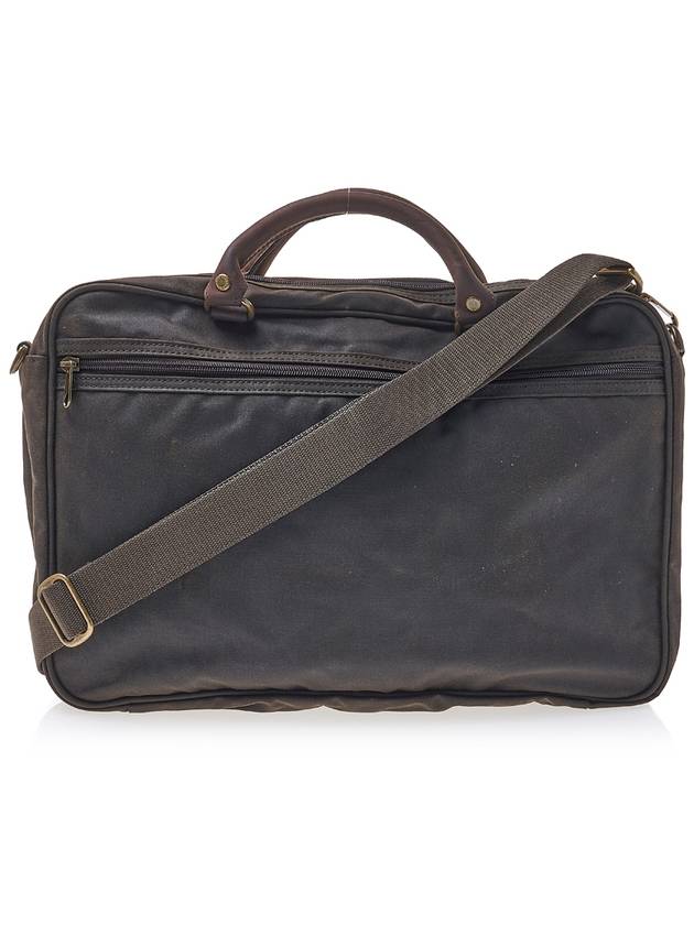 Men's Waxed Leather Brief Case Olive - BARBOUR - BALAAN 4