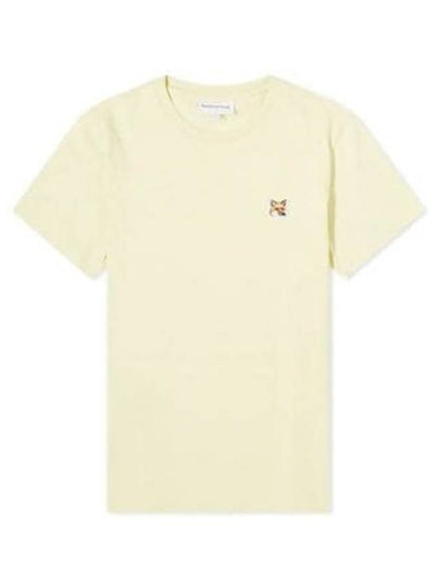 Fox Head Patch Classic Short Sleeve T-Shirt Yellow - MAISON KITSUNE - BALAAN 2