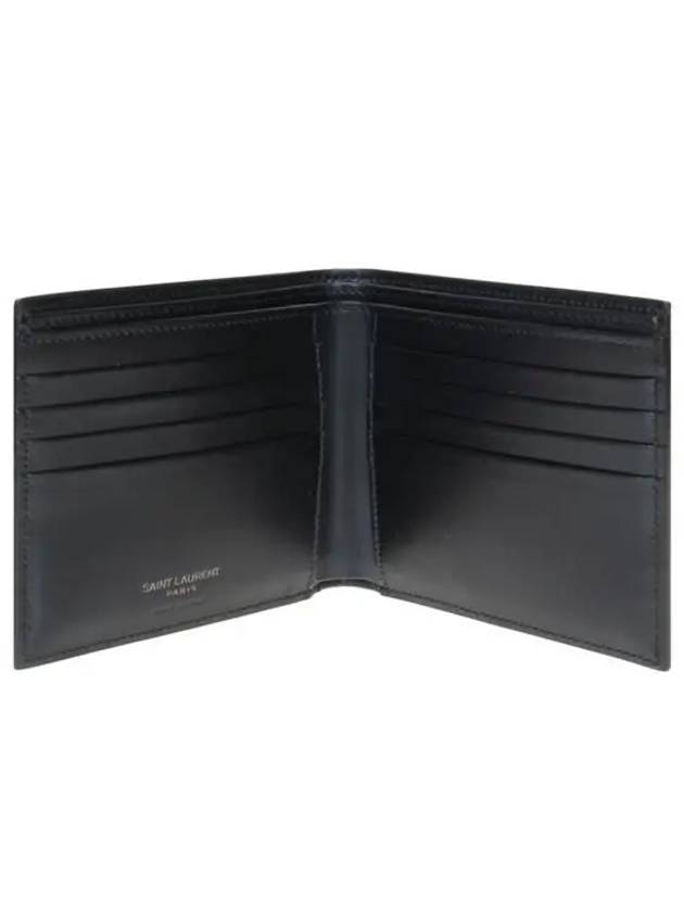 Tiny Cassandre Monogram Half Wallet Black - SAINT LAURENT - BALAAN 7