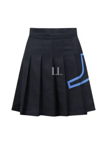 Women's Naomi Pleated Skirt Navy - J.LINDEBERG - BALAAN 2