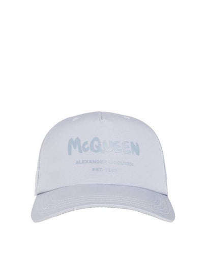 Graffiti Logo Printing Ball Cap Light Blue - ALEXANDER MCQUEEN - BALAAN 2