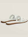 Oran Calfskin Slippers Blanc - HERMES - BALAAN 4