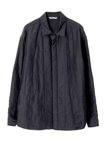 Long Sleeve Shirt Quilted Light Silk Cotton - AURALEE - BALAAN 1