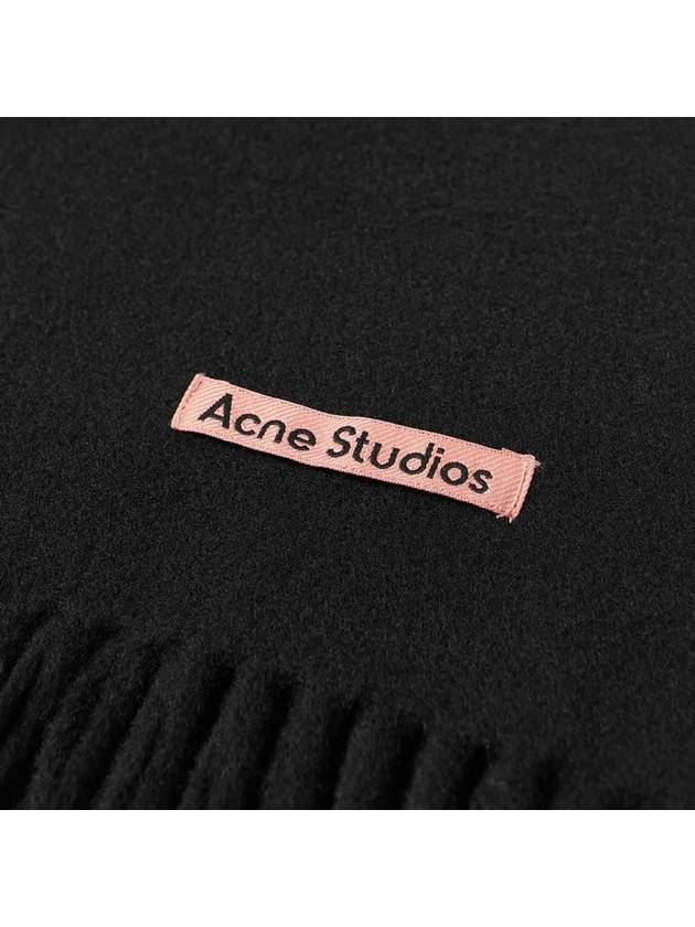 Wool Fringe Scarf Black - ACNE STUDIOS - BALAAN 4