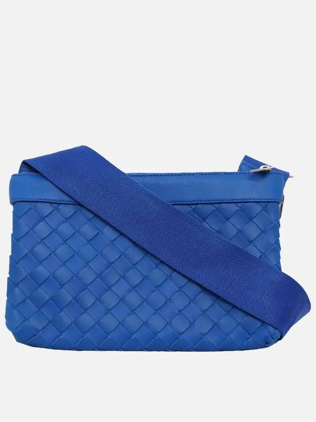 Intrecciato Classic Messenger Bag Cobalt - BOTTEGA VENETA - BALAAN 4