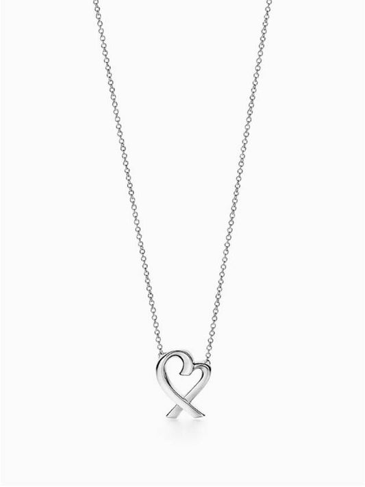 Paloma Picasso Loving Heart Necklace Silver - TIFFANY & CO. - BALAAN 2