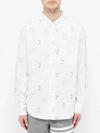 Multiball Embroidery Long Sleeve Shirt White - THOM BROWNE - BALAAN 4