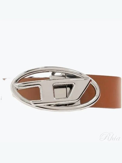 B 1DR W REV II 30 Oval D Buckle Reversible Leather Belt Brown - DIESEL - BALAAN 2