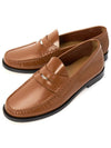 Coin Detail Leather Penny Loafers Warm Oak Brown - BURBERRY - BALAAN 2
