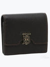 TB Grainy Leather Half Wallet Black - BURBERRY - BALAAN 2