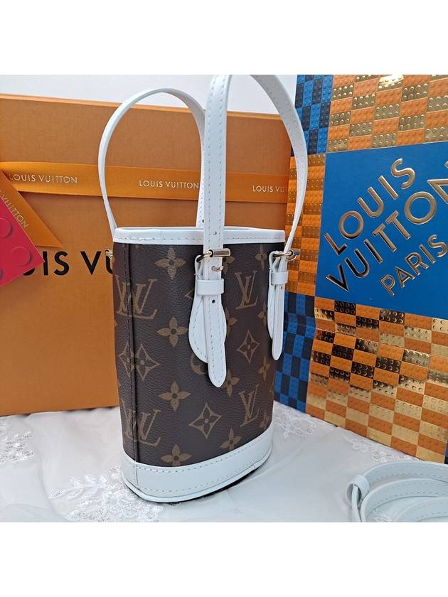 Monogram Canvas Nano Bucket Bag White - LOUIS VUITTON - BALAAN 4