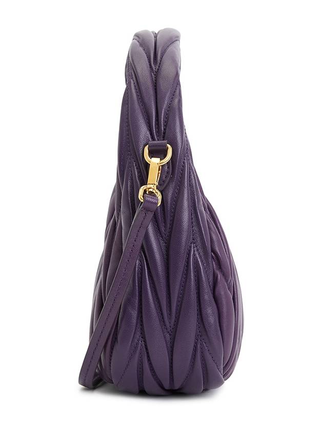 Wander Materasse Nappa Leather Mini Hobo Tote Bag Violet - MIU MIU - BALAAN 3