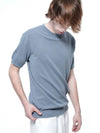 Men s LBRHK SK Linen Basic Round Half Knit Sky - CHANCE'S NOI - BALAAN 1