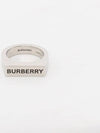 Engraved Palladium Plated Signet Ring Silver - BURBERRY - BALAAN 4