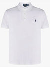 Men's Embroidery Navy Pony Short Sleeve Polo Shirt White - POLO RALPH LAUREN - BALAAN 2