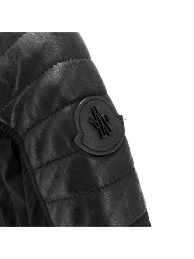 Black Waffen Biker Windbreaker Jacket Size 2 - MONCLER - BALAAN 5