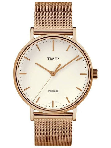 Timex Fairfield Quartz White Dial Ladies Watch TW2R26400 - TIMEX - BALAAN 1