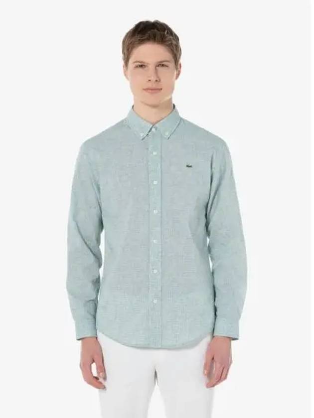 Men s Linen Check Shirt CH293E 54G 316 Domestic Product GQ2N24030865125 - LACOSTE - BALAAN 1