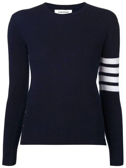 Women's 4 Bar Classic Cashmere Pullover Knit Top Navy - THOM BROWNE - BALAAN 2