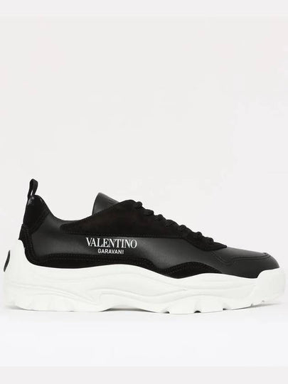 Gumboy Calfskin Low Top Sneakers Black - VALENTINO - BALAAN 2