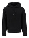 Brushed Emerized Diagonal Fleece Lens Hoodie Black - CP COMPANY - BALAAN 2