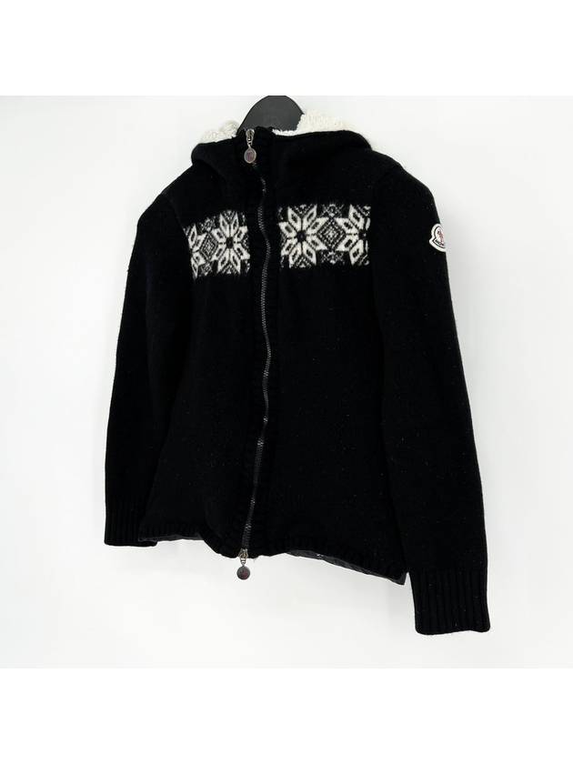 Padded hood zip up black M size - MONCLER - BALAAN 2