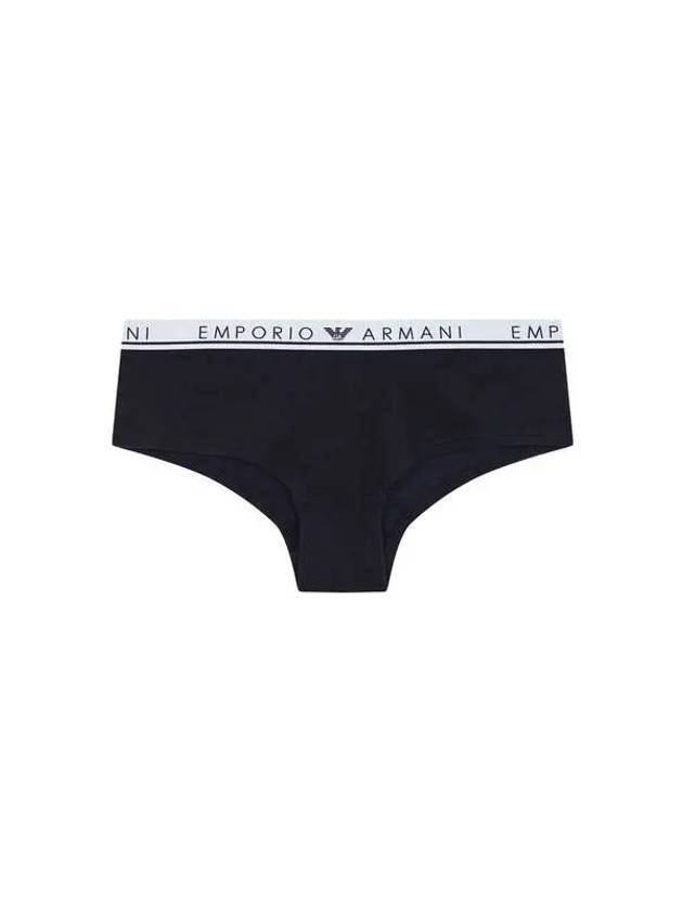 UNDERWEAR Thin Logo Banding Cotton Cheeky Panties Black 270291 - EMPORIO ARMANI - BALAAN 1