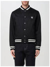 Cotton Satin Teddy Jacket Black - MAISON KITSUNE - BALAAN 3