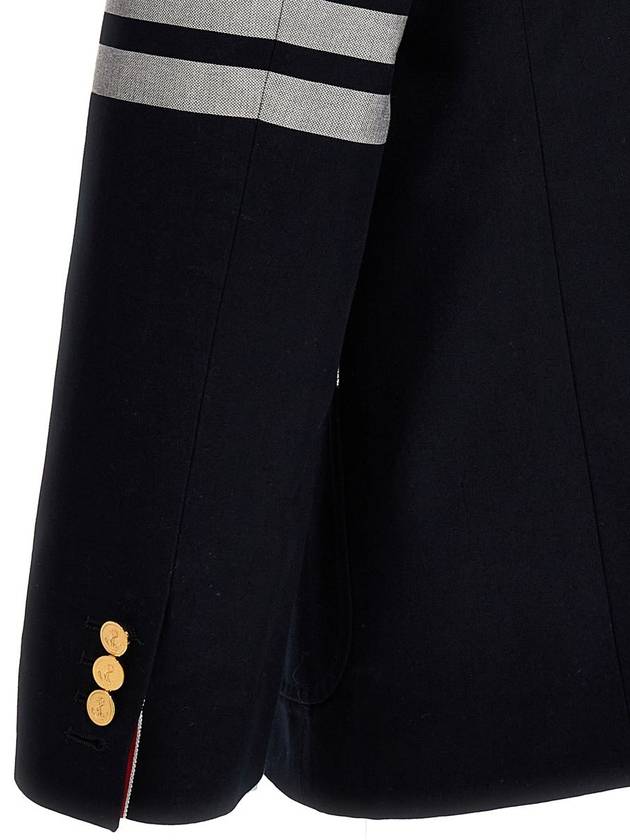 Cotton Suit 4 Bar Sports Double Coat Navy - THOM BROWNE - BALAAN 5