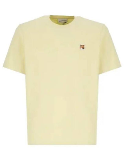 Fox Head Patch Regular Short Sleeve T-Shirt Chalk Yellow - MAISON KITSUNE - BALAAN 2