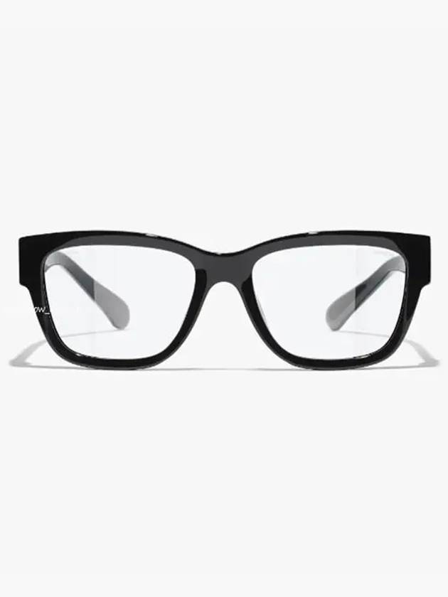 Blue Light Rectangle Frame Acetate Black Asian Fit - CHANEL - BALAAN 4