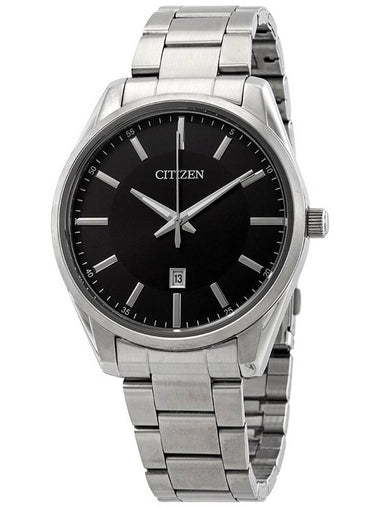 Citizen Quartz Black Dial Stainless Steel Men's Watch BI1030-53E - CITIZEN - BALAAN 1