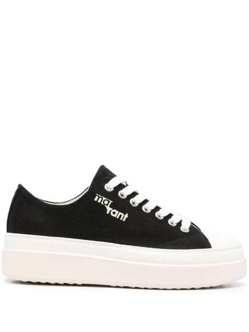 Austin Logo Print Platform Low Top Sneakers Black - ISABEL MARANT - BALAAN 1