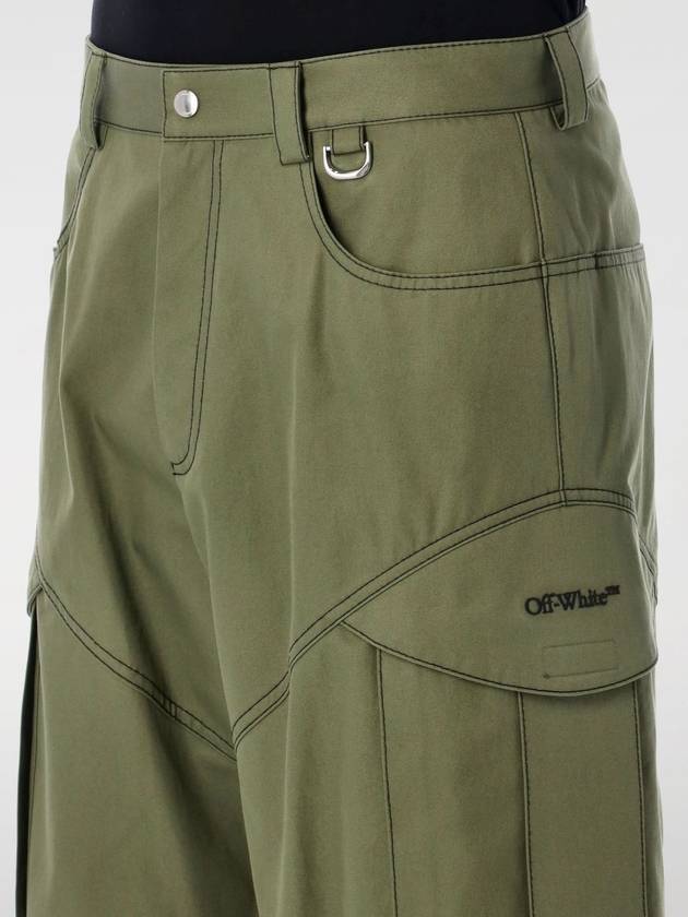 Cargo straight pants army green - OFF WHITE - BALAAN 4