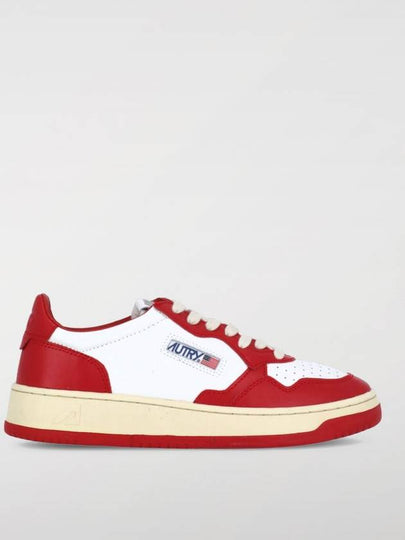 Women's Medalist Bi-Color Low-Top Sneakers Red - AUTRY - BALAAN 2