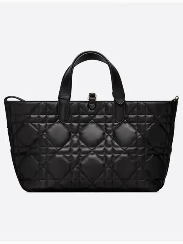 Toujours Macrocannage Calfskin Medium Tote Bag Black - DIOR - BALAAN 6