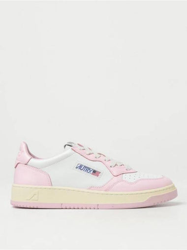 Men's Medalist Leather Low Top Sneakers Pink - AUTRY - BALAAN 1