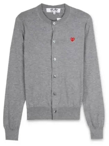 AZ N053 051 4 P1N053 Small Red Heart Waffen Cardigan 671064 - COMME DES GARCONS - BALAAN 1