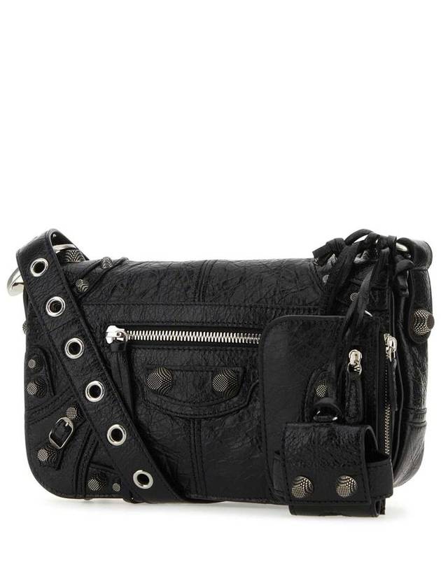 Zipper Stud Arena Lambskin Shoulder Bag Black - BALENCIAGA - BALAAN 4