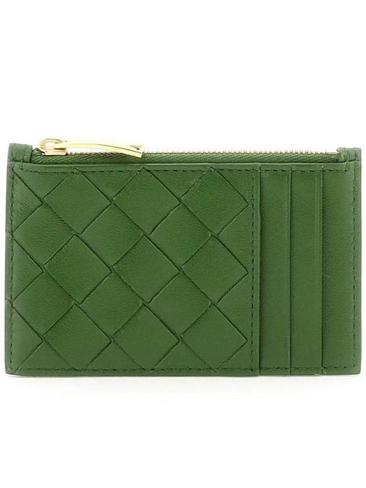 Intrecciato Zipper Card Wallet Avocado - BOTTEGA VENETA - BALAAN 1