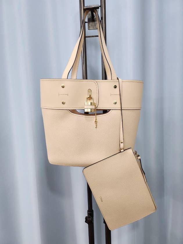 Abbey beige lock bucket shoulder bag - CHLOE - BALAAN 2