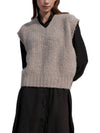 Candy V-Neck Wool Knit Vest Gray - SORRY TOO MUCH LOVE - BALAAN 1