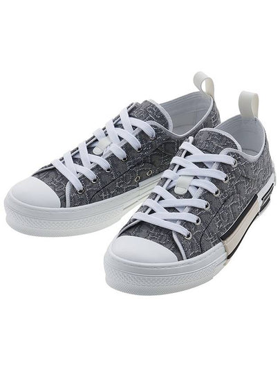 B23 Oblique Canvas Low Top Sneakers Ruthenium - DIOR - BALAAN 2