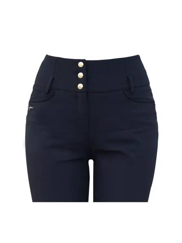 Three Button High Pants Navy - J JANE - BALAAN 2