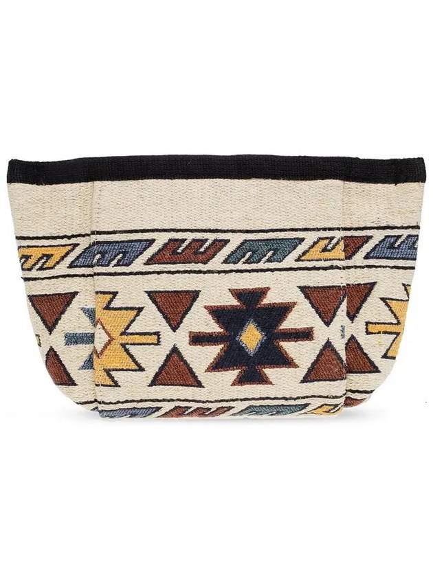 Fwoden Geometric Pattern Pouch Bag Beige - ISABEL MARANT - BALAAN 4