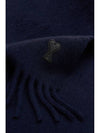 Heart Patch Wool Muffler Scarf Navy Unisex - AMI - BALAAN 3