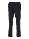 Compass Badge Cargo Straight Pants Black - STONE ISLAND - BALAAN 1