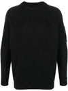 Lens Wappen Patch Knit Top Black - CP COMPANY - BALAAN 2